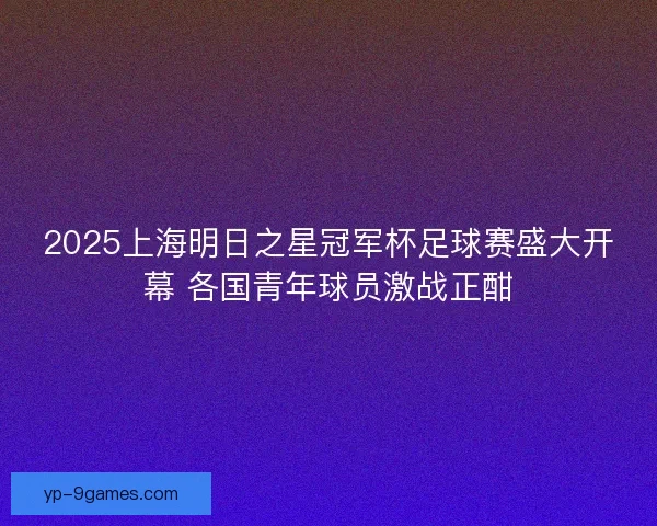 2025上海明日之星冠军杯足球赛盛大开幕 各国青年球员激战正酣